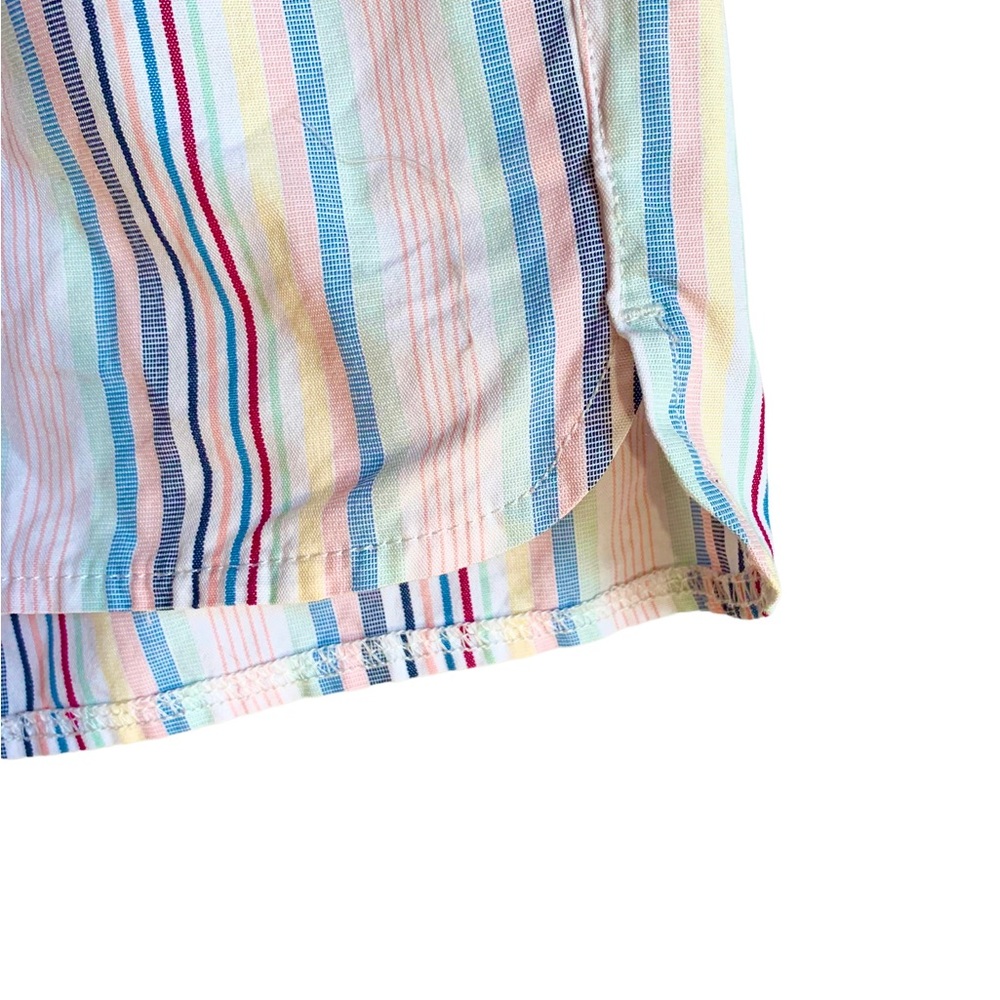 Loft Colored Striped Drawstring Running Shorts - image 3